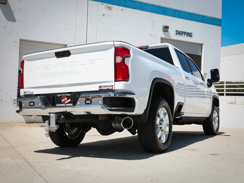 aFe 5in 409 SS DPF-Back Exhaust GM Trucks 20-24 V8-6.6L | Chevrolet Silverado 2500HD / 3500HD (20-26) (49-44125-P) Exhaust, Mufflers & Tips offroad accessory | Iron Ridge Offroad