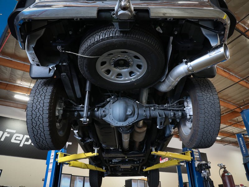 aFe 5in 409 SS DPF-Back Exhaust GM Trucks 20-24 V8-6.6L | Chevrolet Silverado 2500HD / 3500HD (20-26) (49-44125-P) Exhaust, Mufflers & Tips offroad accessory | Iron Ridge Offroad