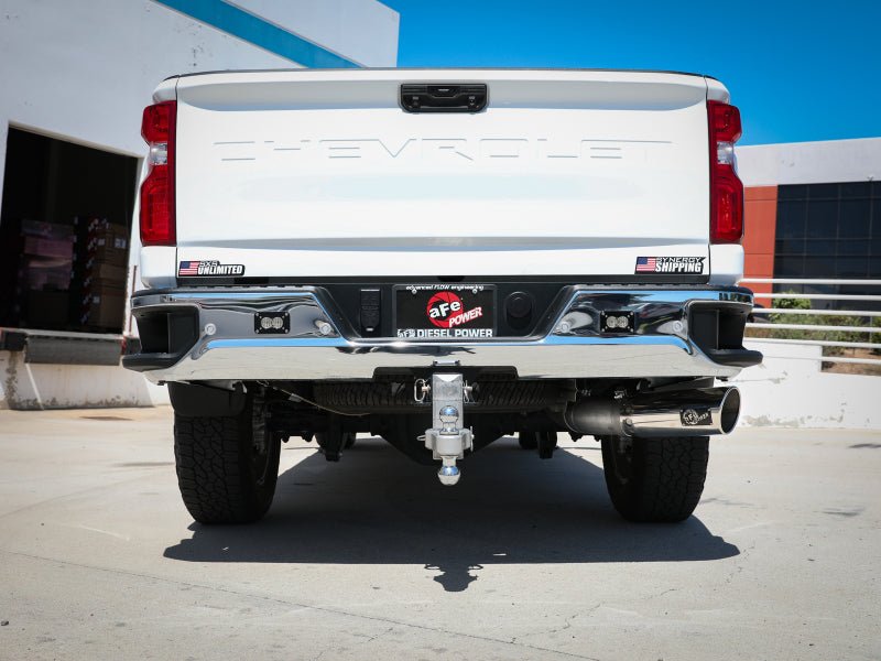 aFe 5in 409 SS DPF-Back Exhaust GM Trucks 20-24 V8-6.6L | Chevrolet Silverado 2500HD / 3500HD (20-26) (49-44125-P) Exhaust, Mufflers & Tips offroad accessory | Iron Ridge Offroad