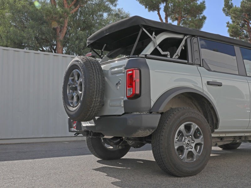 aFe Apollo GT 3in 409 SS Cat - Back Exhaust 2021 Ford Bronco L4 - 2.3L (t)/V6 - 2.7L (tt) w/ Black Tip Exhaust, Mufflers & Tips offroad accessory | Iron Ridge Offroad
