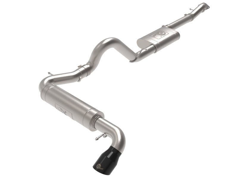 aFe Apollo GT 3in 409 SS Cat - Back Exhaust 2021 Ford Bronco L4 - 2.3L (t)/V6 - 2.7L (tt) w/ Black Tip Exhaust, Mufflers & Tips offroad accessory | Iron Ridge Offroad