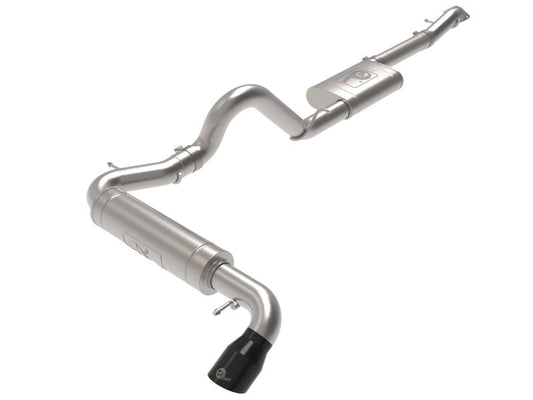aFe Apollo GT 3in 409 SS Cat - Back Exhaust 2021 Ford Bronco L4 - 2.3L (t)/V6 - 2.7L (tt) w/ Black Tip Exhaust, Mufflers & Tips offroad accessory | Iron Ridge Offroad