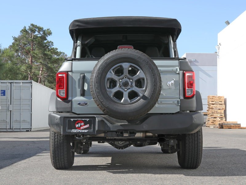 aFe Apollo GT 3in 409 SS Cat - Back Exhaust 2021 Ford Bronco L4 - 2.3L (t)/V6 - 2.7L (tt) w/ Black Tip Exhaust, Mufflers & Tips offroad accessory | Iron Ridge Offroad