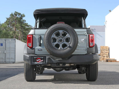 aFe Apollo GT 3in 409 SS Cat - Back Exhaust 2021 Ford Bronco L4 - 2.3L (t)/V6 - 2.7L (tt) w/ Black Tip Exhaust, Mufflers & Tips offroad accessory | Iron Ridge Offroad