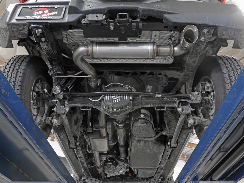 aFe Apollo GT 3in 409 SS Cat - Back Exhaust 2021 Ford Bronco L4 - 2.3L (t)/V6 - 2.7L (tt) w/ Black Tip Exhaust, Mufflers & Tips offroad accessory | Iron Ridge Offroad