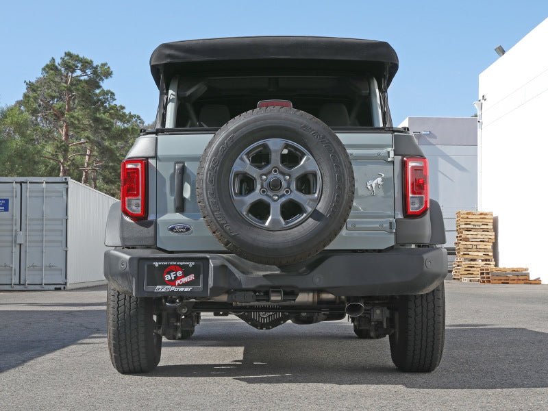 aFe Apollo GT 3in 409 SS Cat - Back Exhaust 2021 Ford Bronco L4 - 2.3L (t)/V6 - 2.7L (tt) w/ Polished Tips Exhaust, Mufflers & Tips offroad accessory | Iron Ridge Offroad