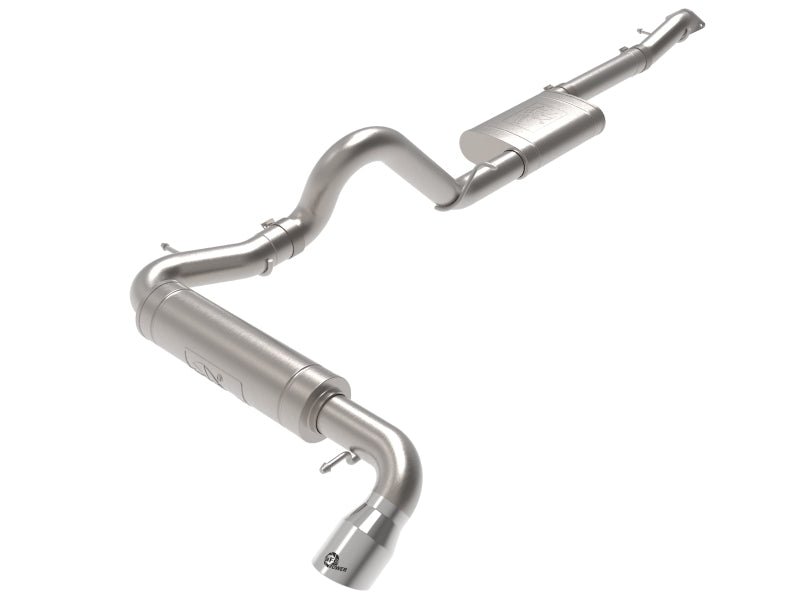 aFe Apollo GT 3in 409 SS Cat - Back Exhaust 2021 Ford Bronco L4 - 2.3L (t)/V6 - 2.7L (tt) w/ Polished Tips Exhaust, Mufflers & Tips offroad accessory | Iron Ridge Offroad