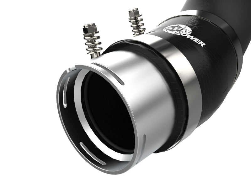 aFe BladeRunner 3in Aluminum Charge Pipe Kit | GM Diesel Trucks V8 6.6L L5P (20-21) (46-20444-B) Forced Induction offroad accessory | Iron Ridge Offroad