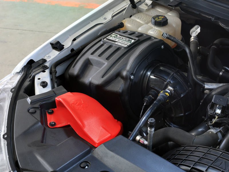 aFe Magnum FORCE Cold Air Intake System Scoop 19 - 23 Ford Ranger 2.3L(t) - Red Air Intake Systems offroad accessory | Iron Ridge Offroad