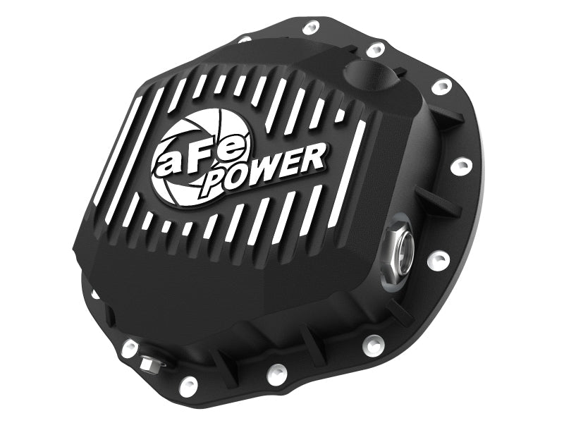 aFe Pro Series Rear Diff Cover w/ Machined Fins Black | Chevy Silverado 2500 HD (20) (46-71260B) Drivetrain offroad accessory | Iron Ridge Offroad