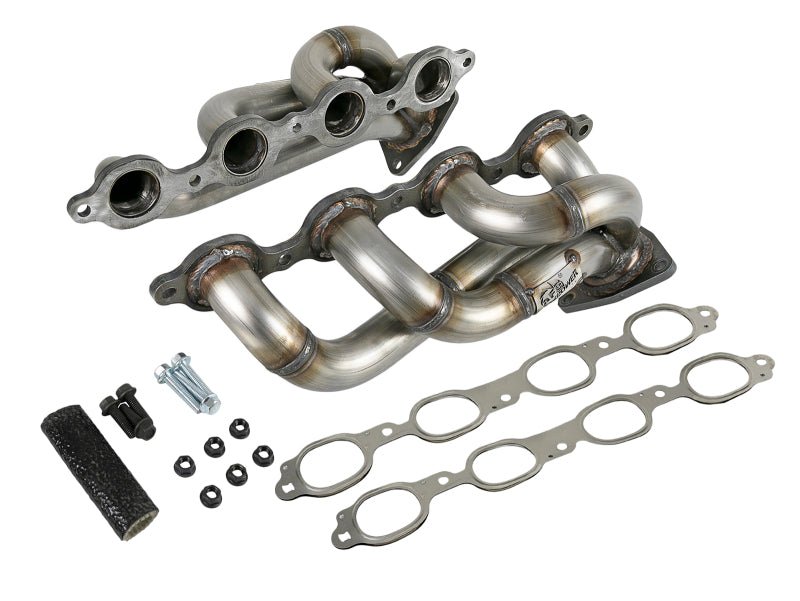 aFe Twisted Steel 1-3/4in 304SS Shorty Headers | GM Silverado/Sierra 1500 V8-5.3L/6.2L (19+) (48-34134) Exhaust, Mufflers & Tips offroad accessory | Iron Ridge Offroad