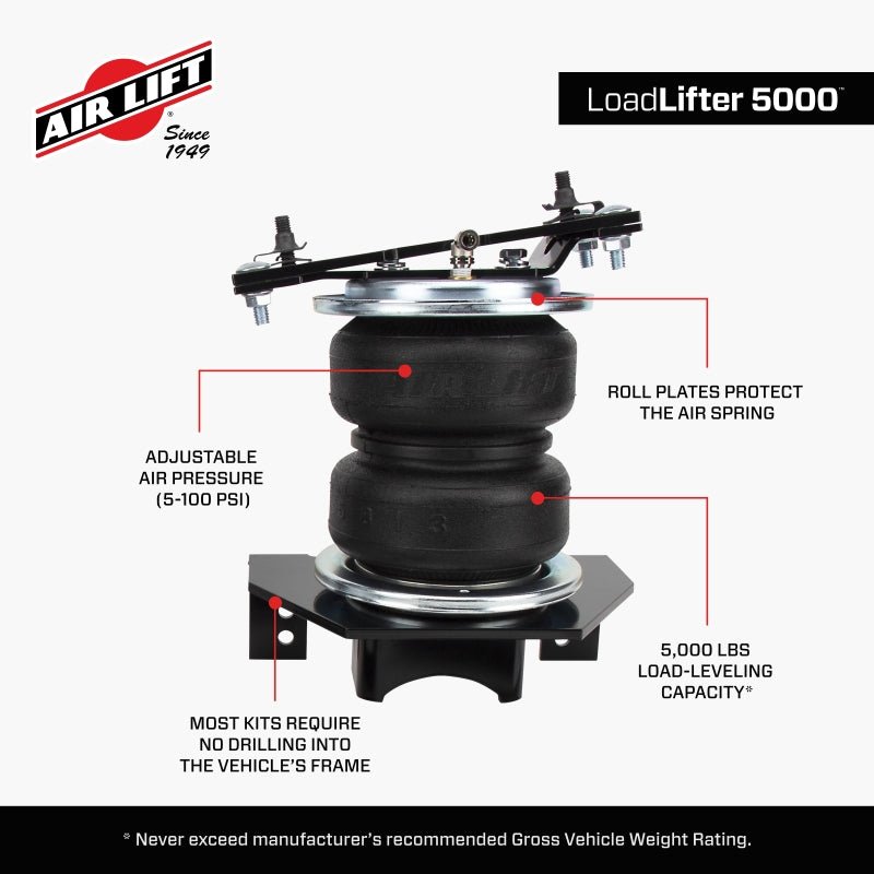 Air Lift Loadlifter 5000 | Chevrolet Silverado 1500 (19-26) / GMC Sierra AT4 / ZR2 (22-26) / GMC Sierra AT4X (22-26) (57288) Suspension offroad accessory | Iron Ridge Offroad
