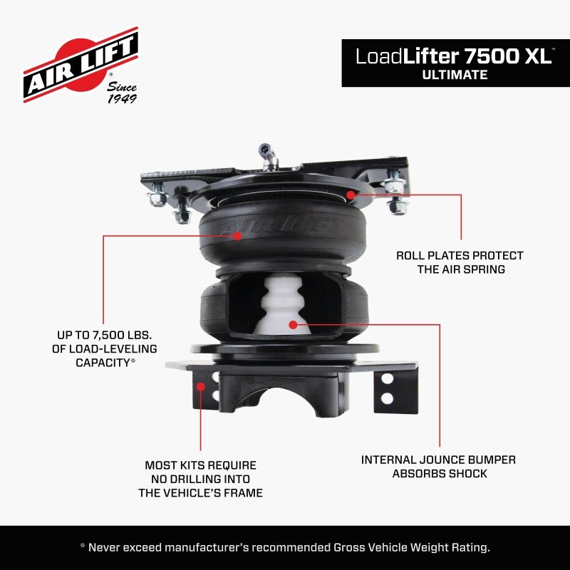 Air Lift LoadLifter 7500 XL Air Spring Kit | Chevrolet Silverado 2500HD/3500HD / GMC Sierra 2500HD/3500HD (57541) Suspension offroad accessory | Iron Ridge Offroad