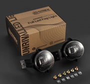 Alpharex 02-08 Dodge Ram 1500/03-09 Ram 2500/3500 DoubleTap Dual Color LED Proj Fog Lights - Wt/Ambr Lights offroad accessory | Iron Ridge Offroad