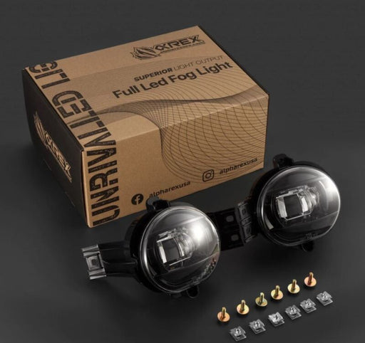 Alpharex 02-08 Dodge Ram 1500/03-09 Ram 2500/3500 DoubleTap Dual Color LED Proj Fog Lights - Wt/Ambr Lights offroad accessory | Iron Ridge Offroad