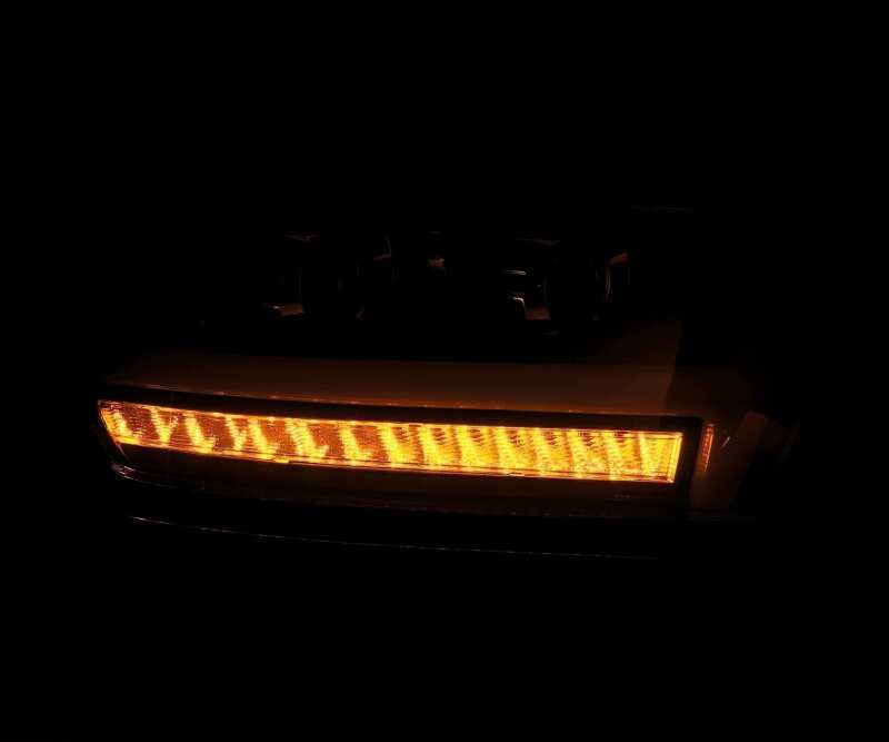 AlphaRex 19-20 Ram 1500HD PRO-Series Proj Headlight Plnk Style Blk w/Activ Light/Seq Signal/Plnk DRL Lights offroad accessory | Iron Ridge Offroad
