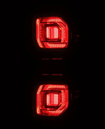 AlphaRex Nova - Series Prismatic LED Tail Lights (Alpha - Black) for 2021 - 2026 Ford Bronco Bronco Lighting offroad accessory | Iron Ridge Offroad