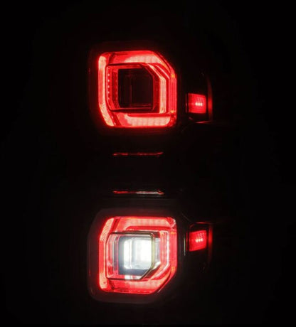 AlphaRex Nova - Series Prismatic LED Tail Lights (Alpha - Black) for 2021 - 2026 Ford Bronco Bronco Lighting offroad accessory | Iron Ridge Offroad