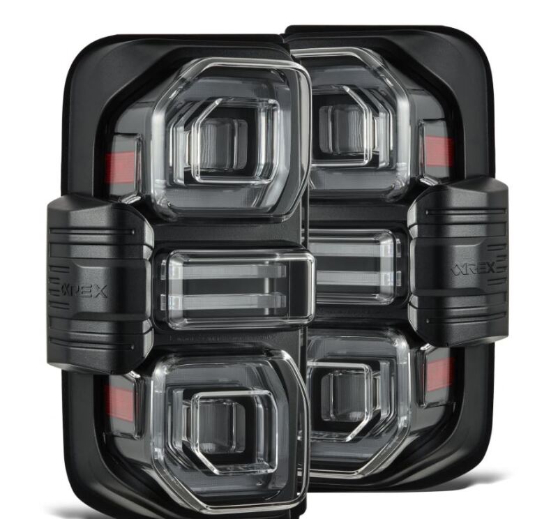 AlphaRex Nova - Series Prismatic LED Tail Lights (Black) for 2021 - 2026 Ford Bronco Bronco Lighting offroad accessory | Iron Ridge Offroad