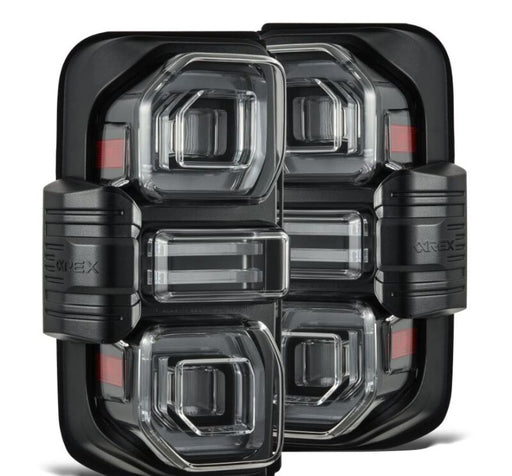AlphaRex Nova - Series Prismatic LED Tail Lights (Black) for 2021 - 2026 Ford Bronco Bronco Lighting offroad accessory | Iron Ridge Offroad