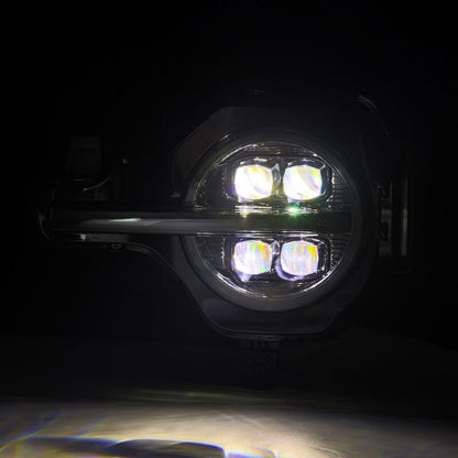 AlphaRex NOVA - Series Projector headlights (Alpha - Black) for 2021 - 2026 Ford Bronco / Bronco Raptor Bronco Lighting offroad accessory | Iron Ridge Offroad