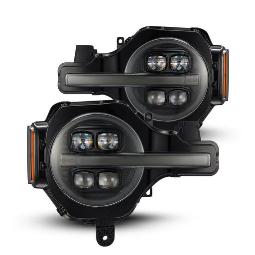 AlphaRex NOVA - Series Projector headlights (Alpha - Black) for 2021 - 2026 Ford Bronco / Bronco Raptor Bronco Lighting offroad accessory | Iron Ridge Offroad