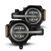AlphaRex NOVA - Series Projector headlights (Black) for 2021 - 2026 Ford Bronco / Bronco Raptor Bronco Lighting offroad accessory | Iron Ridge Offroad