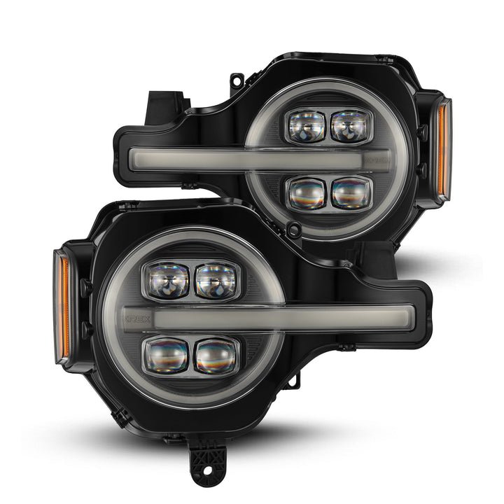 AlphaRex NOVA - Series Projector headlights (Black) for 2021 - 2026 Ford Bronco / Bronco Raptor Bronco Lighting offroad accessory | Iron Ridge Offroad