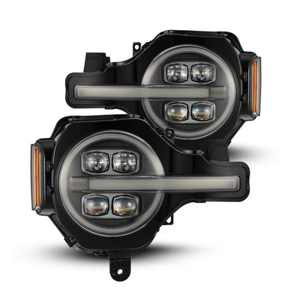 AlphaRex NOVA - Series Projector headlights (Black) for 2021 - 2026 Ford Bronco / Bronco Raptor Bronco Lighting offroad accessory | Iron Ridge Offroad