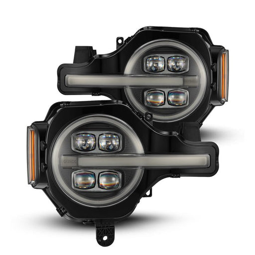 AlphaRex NOVA - Series Projector headlights (Black) for 2021 - 2026 Ford Bronco / Bronco Raptor Bronco Lighting offroad accessory | Iron Ridge Offroad