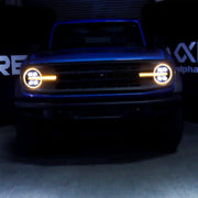 AlphaRex NOVA - Series Projector headlights (Black) for 2021 - 2026 Ford Bronco / Bronco Raptor Bronco Lighting offroad accessory | Iron Ridge Offroad