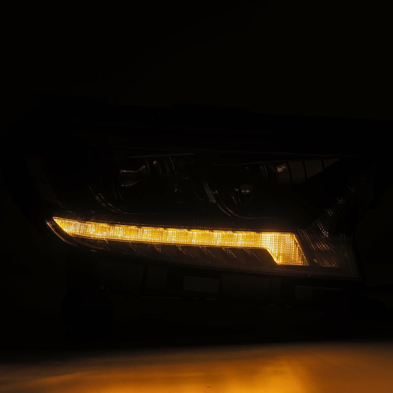 AlphaRex PRO - Series Proj Headlights Plank Style Alpha Black w/Seq Signal/DRL - 2019 - 2023 Ford Ranger Lights offroad accessory | Iron Ridge Offroad