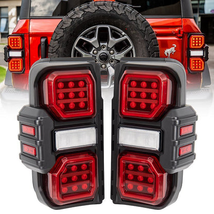 American Modified Raptor Style LED Tail Lights - 2021+ Ford Bronco Lights offroad accessory | Iron Ridge Offroad