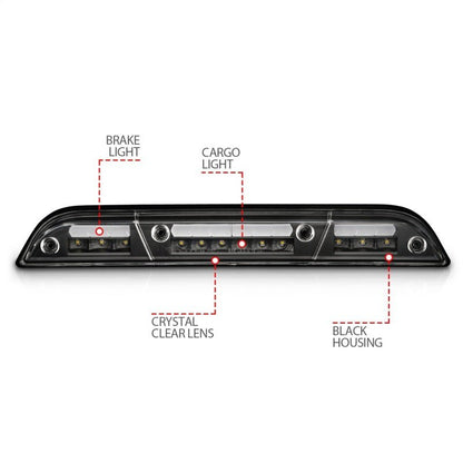 ANZO 15 - 20 Ford F - 250 - F - 550 LED Third Brake Light - Black Housing/Clear Lens Lights offroad accessory | Iron Ridge Offroad
