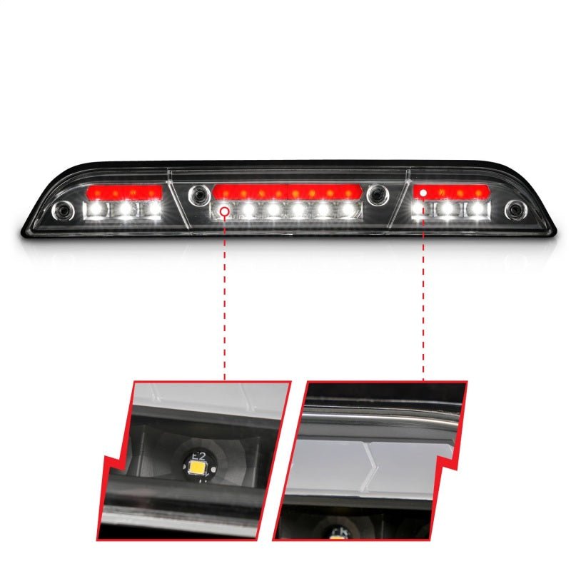 ANZO 15 - 20 Ford F - 250 - F - 550 LED Third Brake Light - Black Housing/Clear Lens Lights offroad accessory | Iron Ridge Offroad