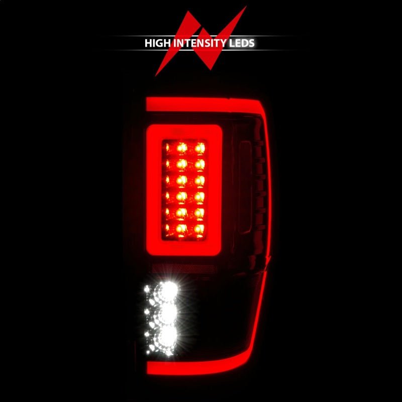 ANZO 19 - 22 Ford Ranger Full LED Taillights w/ Lightbar Sequential Signal Black Housing/Clear Lens Lights offroad accessory | Iron Ridge Offroad