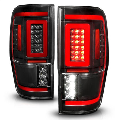 ANZO 19 - 22 Ford Ranger Full LED Taillights w/ Lightbar Sequential Signal Black Housing/Clear Lens Lights offroad accessory | Iron Ridge Offroad