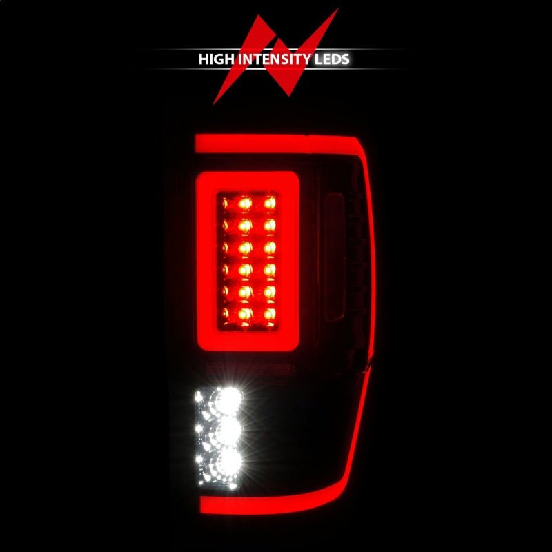 ANZO 19 - 22 Ford Ranger Full LED Taillights w/ Lightbar Sequential Signal Black Housing/Smoke Lens Lights offroad accessory | Iron Ridge Offroad