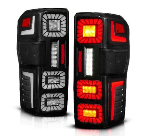 ANZO 23-26 Ford Super Duty Full LED Tail Light Assembly with Sequential Signal - Black Housing (Pair) Lights offroad accessory | Iron Ridge Offroad