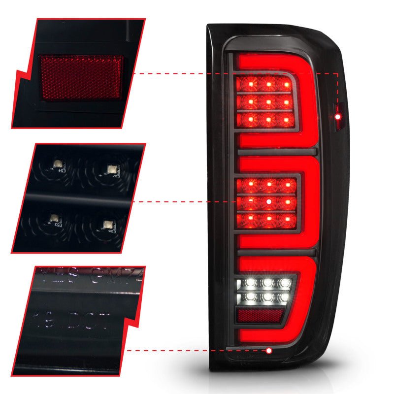 ANZO GMC Sierra 19-23 Smoke Black LED Tail Light Bar | 1500/2500HD/3500HD (311460) Lights offroad accessory | Iron Ridge Offroad