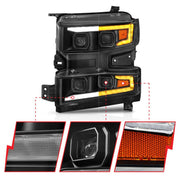 ANZO LED Projector Headlight w/ Light Bar | Chevrolet Silverado 1500 (19-22) (111566-L) Lights offroad accessory | Iron Ridge Offroad