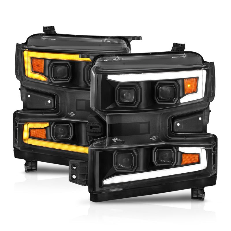 ANZO LED Projector Headlight w/ Light Bar | Chevrolet Silverado 1500 (19-22) (111566-L) Lights offroad accessory | Iron Ridge Offroad