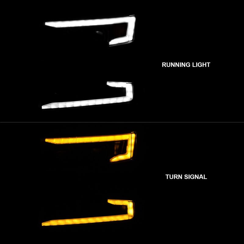 ANZO LED Projector Headlight w/ Light Bar | Chevrolet Silverado 1500 (19-22) (111566-L) Lights offroad accessory | Iron Ridge Offroad
