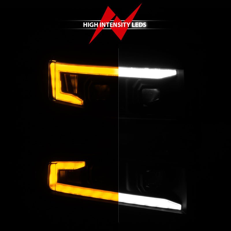 ANZO LED Projector Headlight w/ Light Bar Sequential | Chevrolet Silverado 1500 (19-22) (111566-R) Lights offroad accessory | Iron Ridge Offroad
