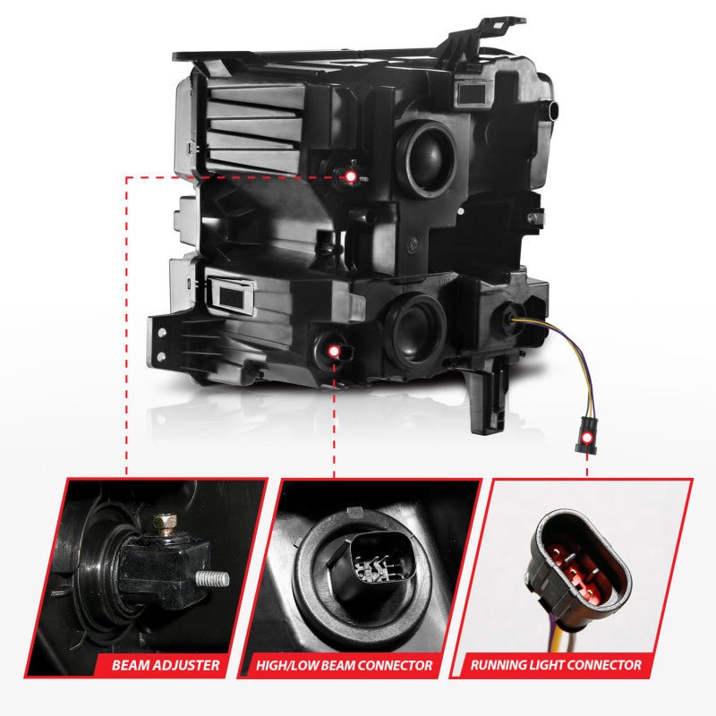 ANZO LED Projector Headlight w/ Light Bar Sequential | Chevrolet Silverado 1500 (19-22) (111566-R) Lights offroad accessory | Iron Ridge Offroad