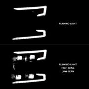 ANZO LED Projector Headlight w/ Light Bar Sequential | Chevrolet Silverado 1500 (19-22) (111566-R) Lights offroad accessory | Iron Ridge Offroad