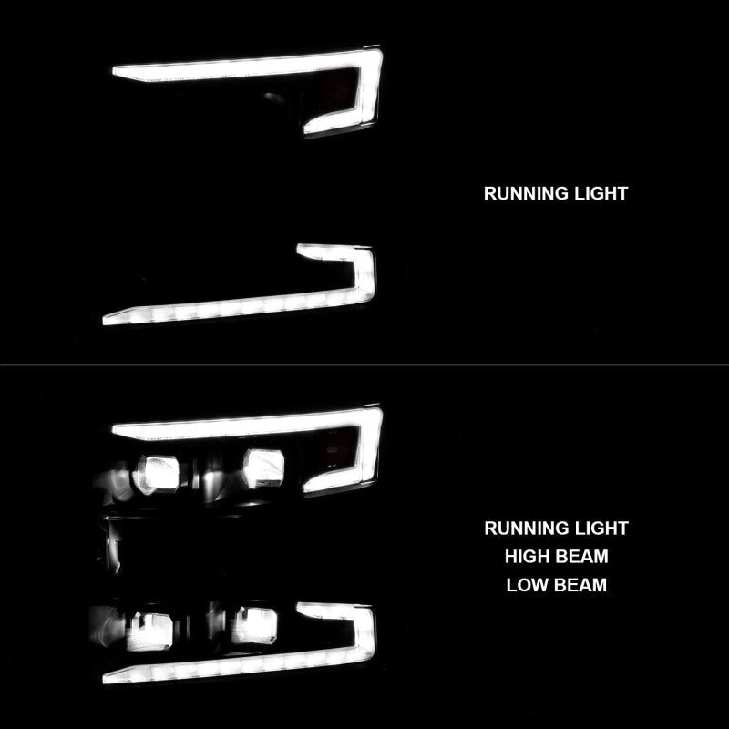 ANZO LED Projector Headlight w/ Light Bar Sequential | Chevrolet Silverado 1500 (19-22) (111566-R) Lights offroad accessory | Iron Ridge Offroad