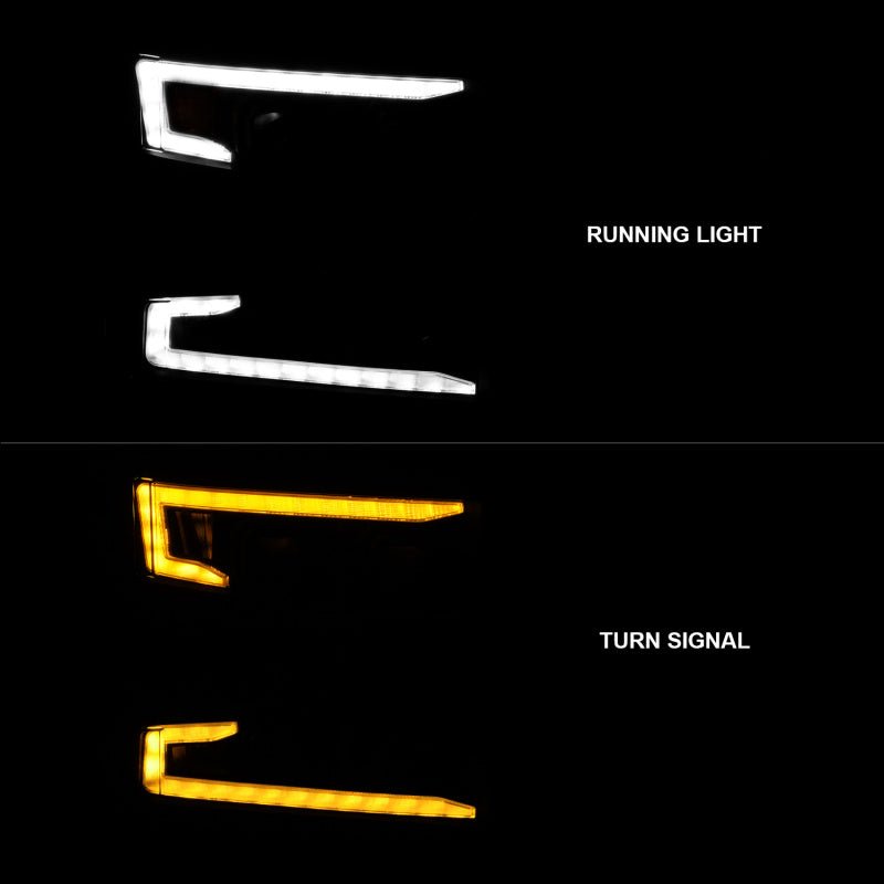 ANZO LED Projector Headlight w/ Light Bar Sequential | Chevrolet Silverado 1500 (19-22) (111566-R) Lights offroad accessory | Iron Ridge Offroad