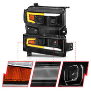 ANZO LED Projector Headlight w/ Light Bar Sequential | Chevrolet Silverado 1500 (19-22) (111566-R) Lights offroad accessory | Iron Ridge Offroad