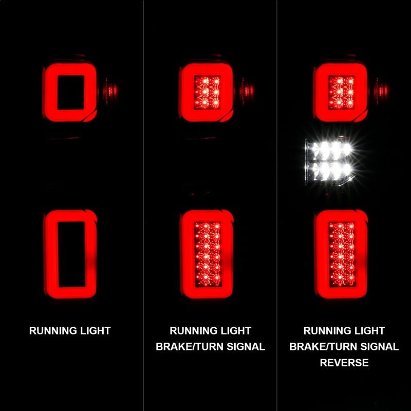 ANZO LED Tail Light Assembly Black Housing Clear Lens G2 | Chevy Silverado (19-21) (311414) Lights offroad accessory | Iron Ridge Offroad